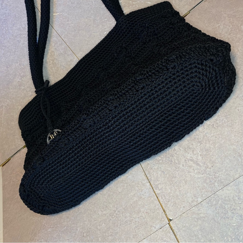 The Sak Black Crochet Shoulder / Tote Bag Black - Picture 3 of 16